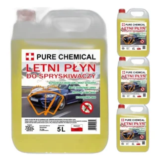 SUMMER WINDSHIELD WASHER FLUID 20L 4x5L INSECT-RESISTANT NO SMEAR LEMON SCENT — zdjęcie 1